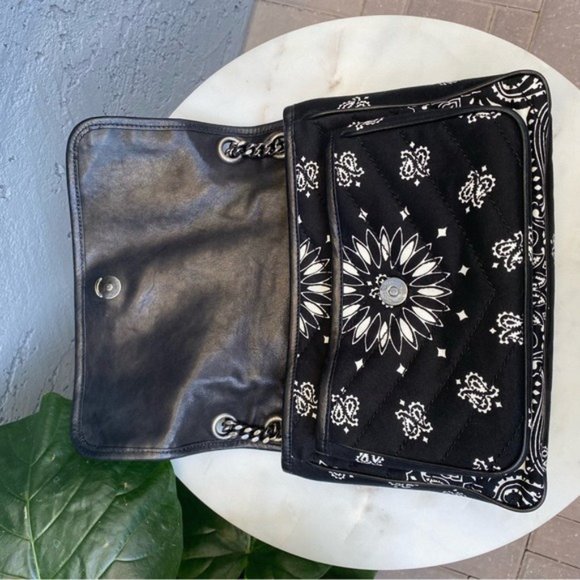 SOLD Saint Laurent YSL Medium Niki Chevron Quilted Bandana Bag - Picture 11 of 16